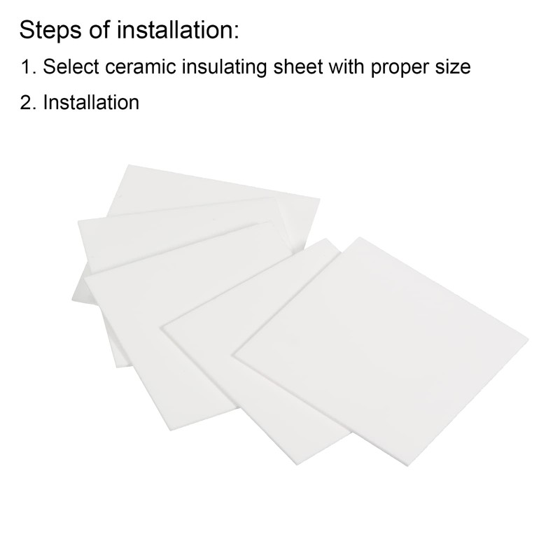 PATIKIL Aluminium Oxide Ceramic Sheet Square Cooling Pad Insulation Sheet
