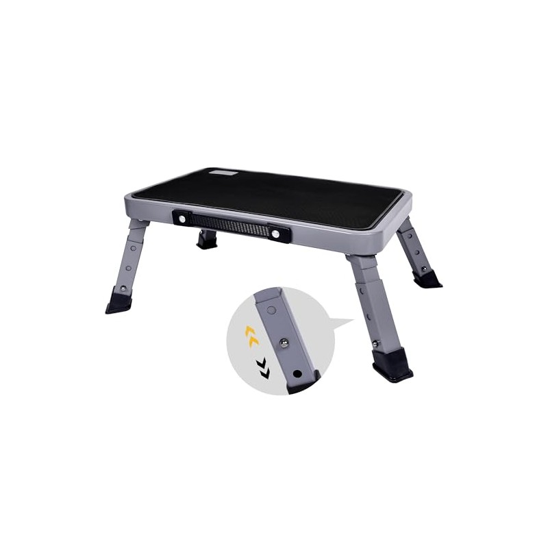 3 Levels Adjustable Folding Step Stool,Foldable RV Step Stool,Safer Metal