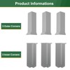 GAMZAU Baseboard Corner Blocks 6inch Height, Self Adhesive 3 Inside