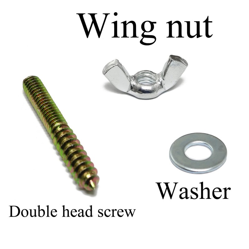 Pro Bamboo Kitchen Hanger Bolts 1/4-20 x 2 Double Head