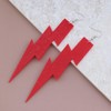 Dervivea 80S Neon Earrings Large Acrylic Lightning Earrings Red Bolt