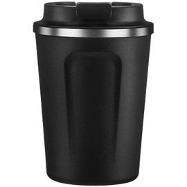 asobu 13-ounce Cafe Compact Insulated Travel Mug, black (Bf22bk)