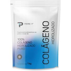 Primetech Nutrition Péptidos Colágeno Hidrolizado En Polvo Puro 1 Kg  100 porciones, nada agregado, sin azúcar, sin sabor, calidad alemana            
