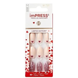 imPRESS Nails Hold Me Tight IM136X LIMITED EDITION Valentine’s Pink Glitter 30