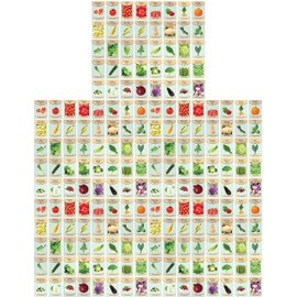 250 Packs Assorted Heirloom Vegetable Seeds 30+ Varieties All Seeds are Heirloom, 100% Non-GMO Thousands of Seeds (250 Vegetable Seed Packets)