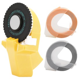 Mini Manual Tape Maker Decorative Coloured ABS 3D Embossing Tape 9mm for HandbookYellow