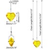 Hyamass 2 Pack Crystal Heart Prism Ceiling Fan Pull Chain