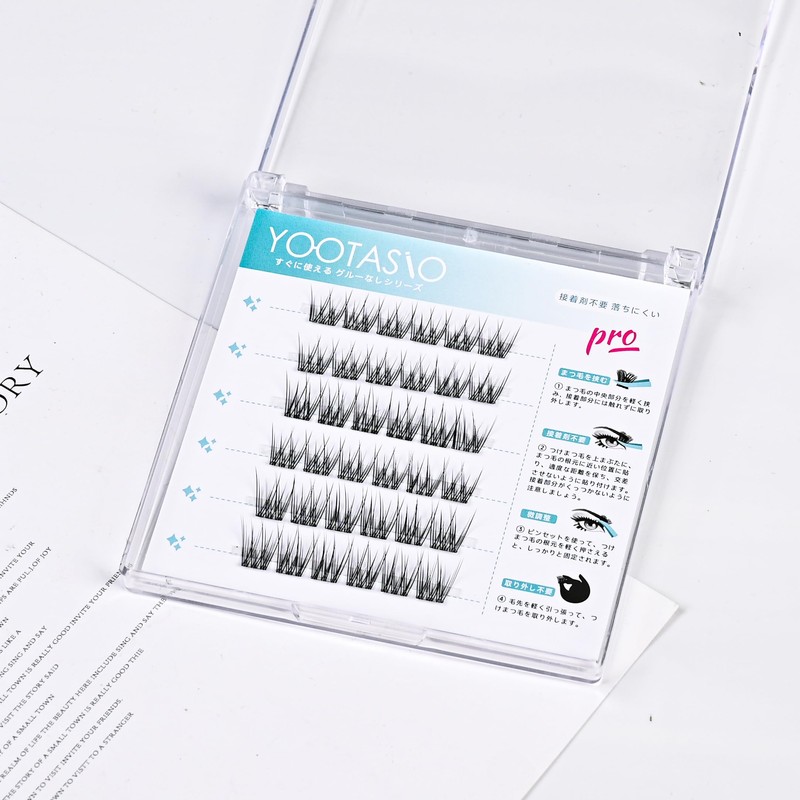 YOOTASIO False Eyelashes, No Glue Required, 1 Second Eyelashes, Partial