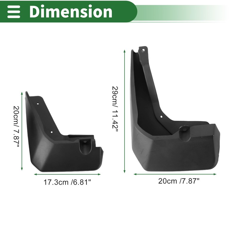 Motoforti Mud Flaps Splash Guards Mud Guards for Ford Focus