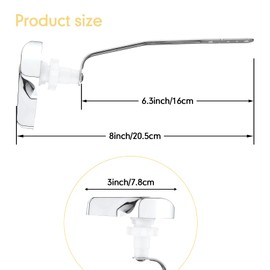 Toilet Trip Levers Toilet Flush Handle Compatible with Kohler 87115-CP,Left Replacement Trip Lever kit for Kohler Toilets,Polished Chrome