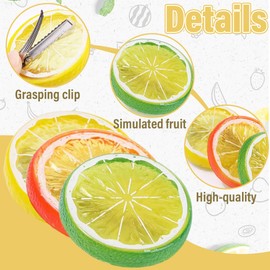 MOLZINY Pack of 3 Lemon Hair Clips Lemon Slice Accessories Orange Lemon Headband Novelty and Cute Hair Accessories Funny Fruit Headband Hair Clips Orange Hair Clips