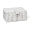 Arpan Small Resin Woven Storage Basket Box With Lid &