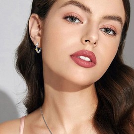 Sunflower Earrings 925 Sterling Silver Sunflower Hoop Earrings Flower Jewellery Birthday Gifts for Women Mum, Sterling Silver