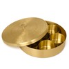 SEMPYIX Brass Masala Box Dabba with Spoon Container 100ML-Spices Storage