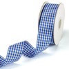 PQZKLDP Royal Blue and White Gingham Ribbon 1 inch Plaid