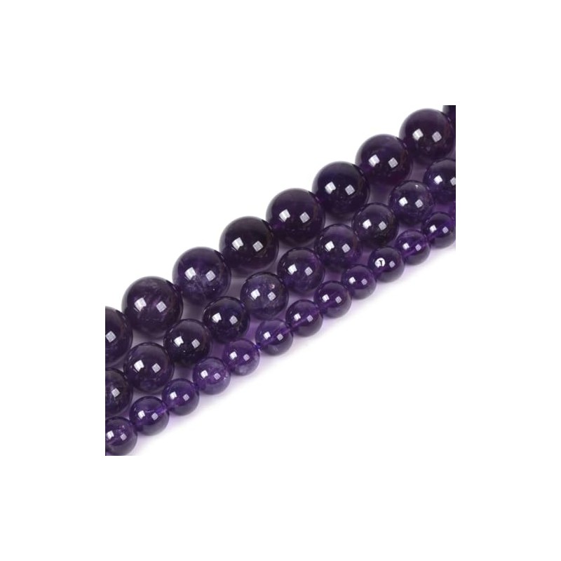 abalorio redondas sueltas de amatista de 8 mm para hacer