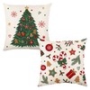 Christmas Pillow Covers (2, Forest Gingerbread, 18×18)
