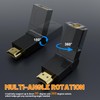SNLLMZI HDMI 90 Degree Adapter, Right Angle HDMI 2.0 Male