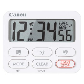 Canon CT-50-WH Clock Timer, Kitchen Timer, Antibacterial, Magnet, Large LCD, White