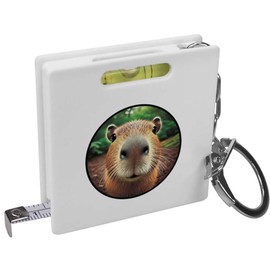 'Smiling Capybara' Keyring Tape Measure/Spirit Level Tool (KM00041689)