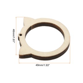 sourcing map 10Pcs Mini Embroidery Hoop Tiny Round Cat Cross Stitch Hoops Small Wood Ring Circle for DIY Pendant Keychain Display Frame