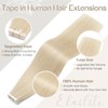 Elailite Blonde Tape in Hair Extensions Human Hair 10 PCS