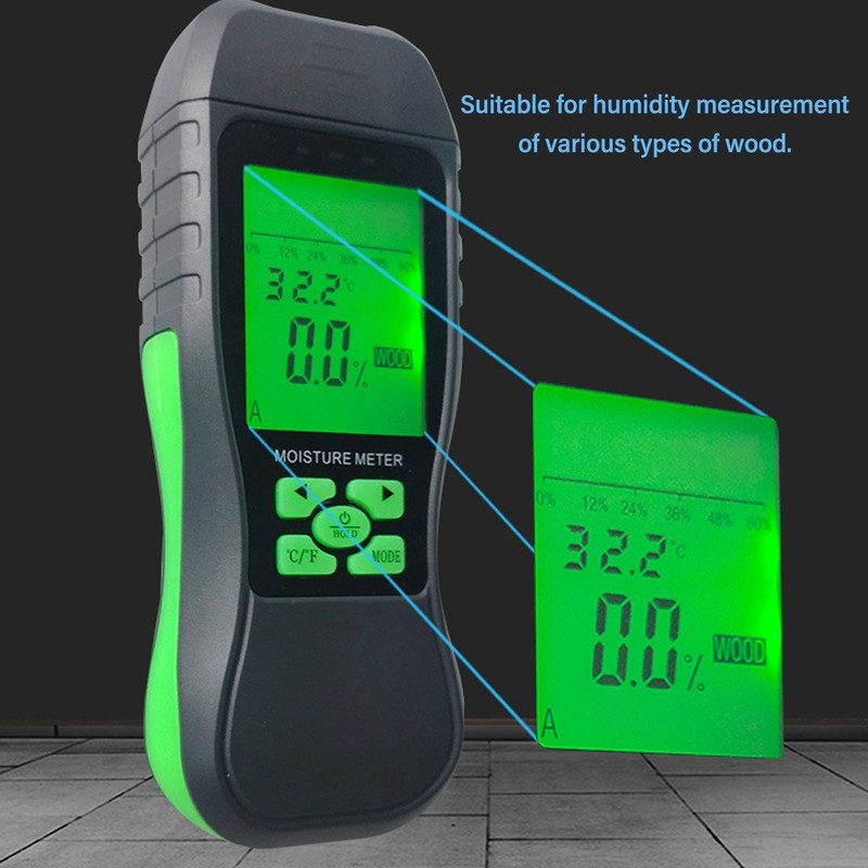 Moisture Meter LCD Digital Display Dampness Moisture Sensor Detector for