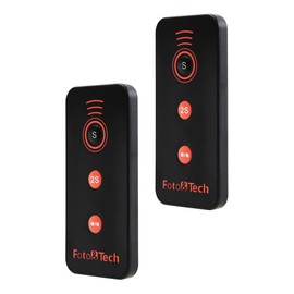 Foto&Tech 2 PCS IR Wireless Remote Control for Sony Alpha Cameras A7R II, A7 II, A7 A7R A7S A6500 A6300 A6000 A55 A65 A77 A99 A900 A700 A580 A560 A550 A500 A450 A390 A380, NEX-7 NEX-6 NEX-5T NEX-5R