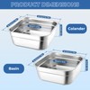 2 in 1 Large Stainless Steel Sink Basin with Colander,