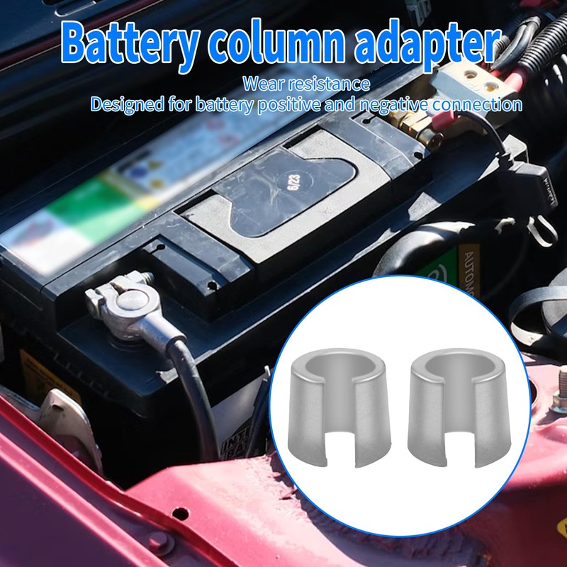 2pcs Car Battery Post Terminal Shims, Automotive Lead Terminal Converter