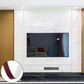 UNICRAFTALE 16.4FT PVC Stick Wall Trim Flexible Moulding Trim Self Adhesive Tile Edging Trim Ceiling Molding Peel and Stick for Wall Corner Guard Edge Protector Waterproof Sewing Strip Decor 30x2mm