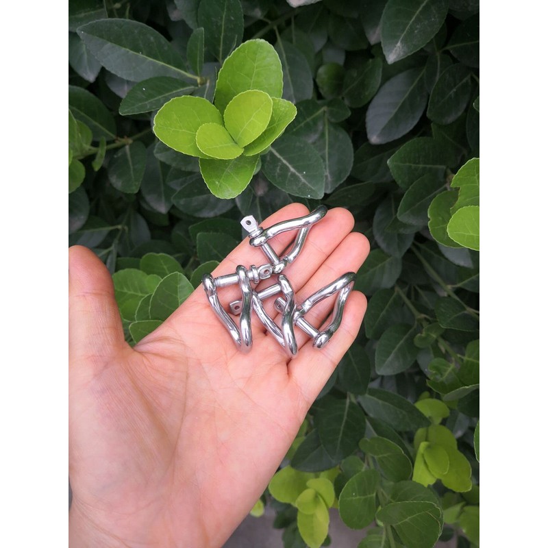 4 Pcs Stainless Steel 316 Twist Shackle 3/16" (5mm) Marine