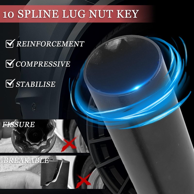 10 Spline Lug Nut Key,10 Spline Lug Nut Socket Compatible