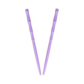 Carved Wooden Hair Sticks Set, Traditional Hair Chopsticks, 7 inches, 2 Pack, Vintage Style (Purple)