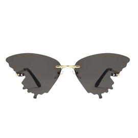ENTHYI Butterfly Sunglasses for Women/Men Oversized Rimless Eyewear Luxury Trending Sun Glasses Streetwear UV400 (c3)