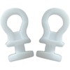 DWUENT 120 White Plastic Curtain Hooks (2.3x1cm) - PE Glider