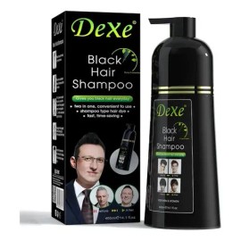 Shampoo Con Tinte Cubre Canas Dexe 400 Ml Color Negro                                                                                                 