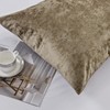 Fredsure Distressed Velvet Pillowcase Pair, 20"x40" Khaki