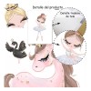 DaraBaby Kit 6 Lienzos Habitación Infantil Bailarina Ballet Bebé Niña