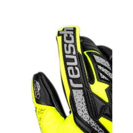 Reusch Attrakt Freegel Silver Junior Grippy and Breathable Goalkeeper Gloves Football Gloves for Children Teenagers for Boys Girls for All Weather Conditions and Pitch Surfaces