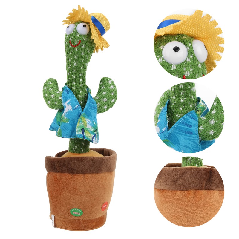 Cactus Plush Toy Multifunction Electronic Cacti Plaything Singing and Dancing