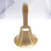 Toyvian Solid Hand Bell Brass Bell Service Bell Wooden Call