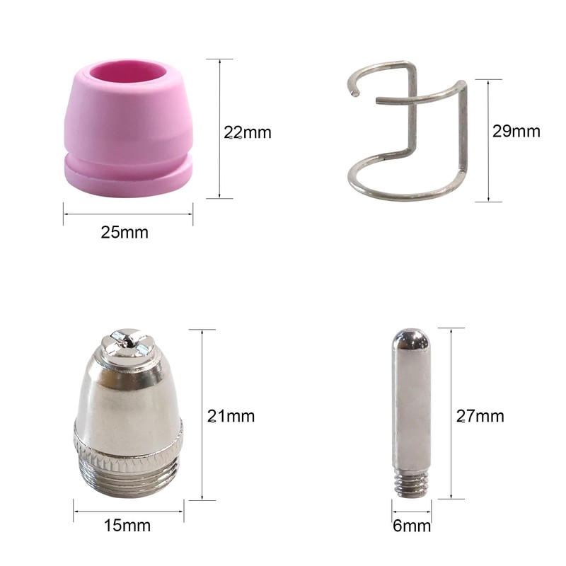 XUQXUQ AG60 WSD60 SG55 Nozzle Electrode Cup Spring 55PCS Plasma