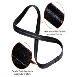 Sumind 4 Pieces Thick Non-Slip Elastic Sport Headbands Football Hair Headbands for Women and Men (Black, White)