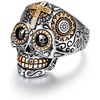 Stainless Steel Mens Biker Skull Ring for Men Size 9