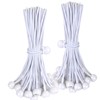 Tarp Cords with Ball 12 Inch,White Tent Bungee Cords with
