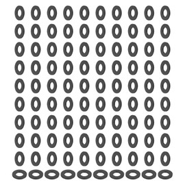 PATIKIL Nylon Flat Washers, 400 Pieces 0.24" ID 0.47" OD 0.05" Thickness Plastic Seal Gaskets Ring Flat Spacer for Sealing Plumbing Faucet Hose, Black