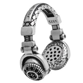 Adjustable S925 Sterling Silver Ring for Men–Vintage design, Gift for Him, Dad, Son, Boyfriend, Hand-Engraved Celtic Knot (Cyber Music)