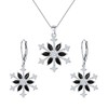 Ever Faith Snowflake Jewerly Sets Sterling Silver Winter Accessory Sparkle