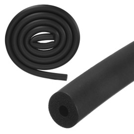 M METERXITY Pipe Insulation Foam Tube, 3mm 3/25" ID 11mm 11/25" OD 1m Length, Soft Flexible Foam Tubing Pipe Insulation for Handle Grip Support/Guitar Stand/Roof Racks [Black]